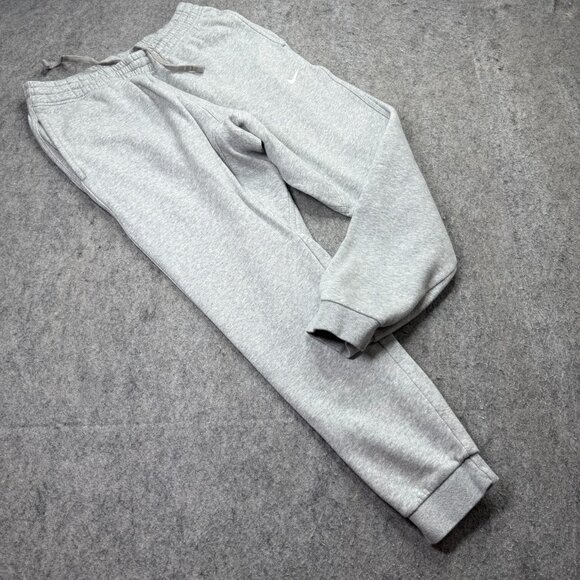 Nike Joggers Men L Gray Fleece Tapered Cuffed Sweatpants 28" 826431 b089 - Picture 1 of 16
